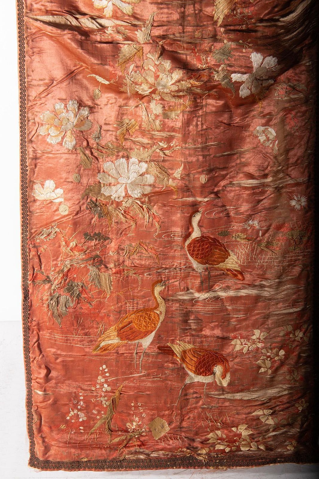 Textiles Pair Of Silk Blankets Or Embroideries, Qing Dynasty photo