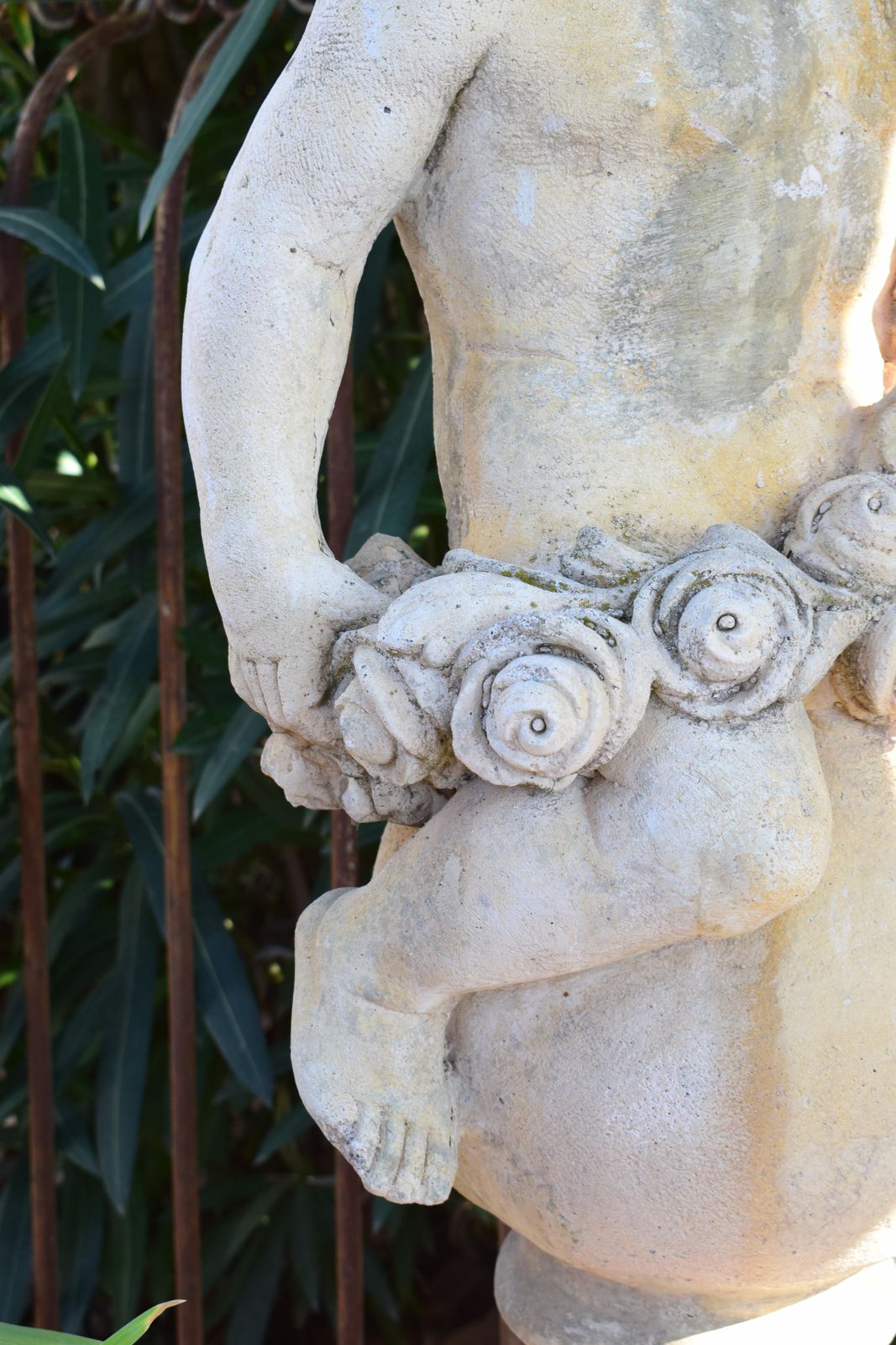 Garden Decor Pair Of 20th Century Garden Cherubs On Square Plinths photo