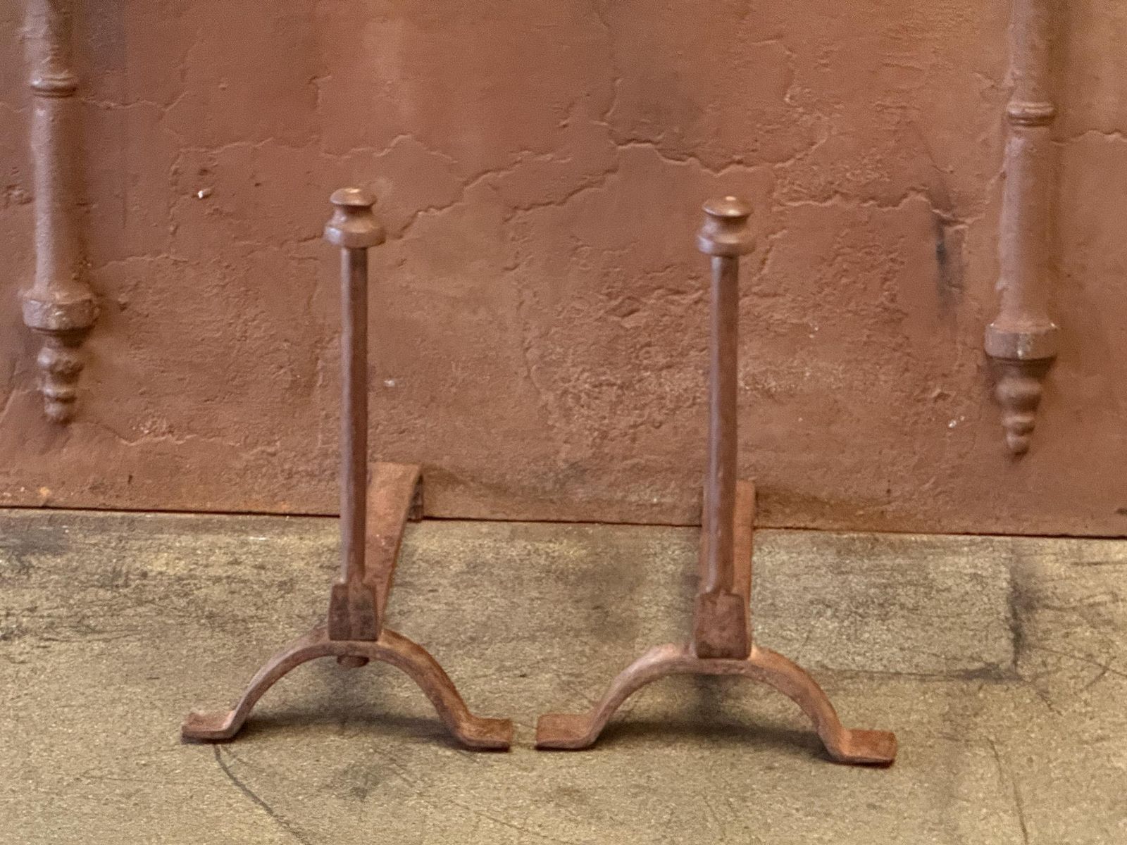 19th Century French Andirons Or Firedogs, Neoclassical Period photo for sale