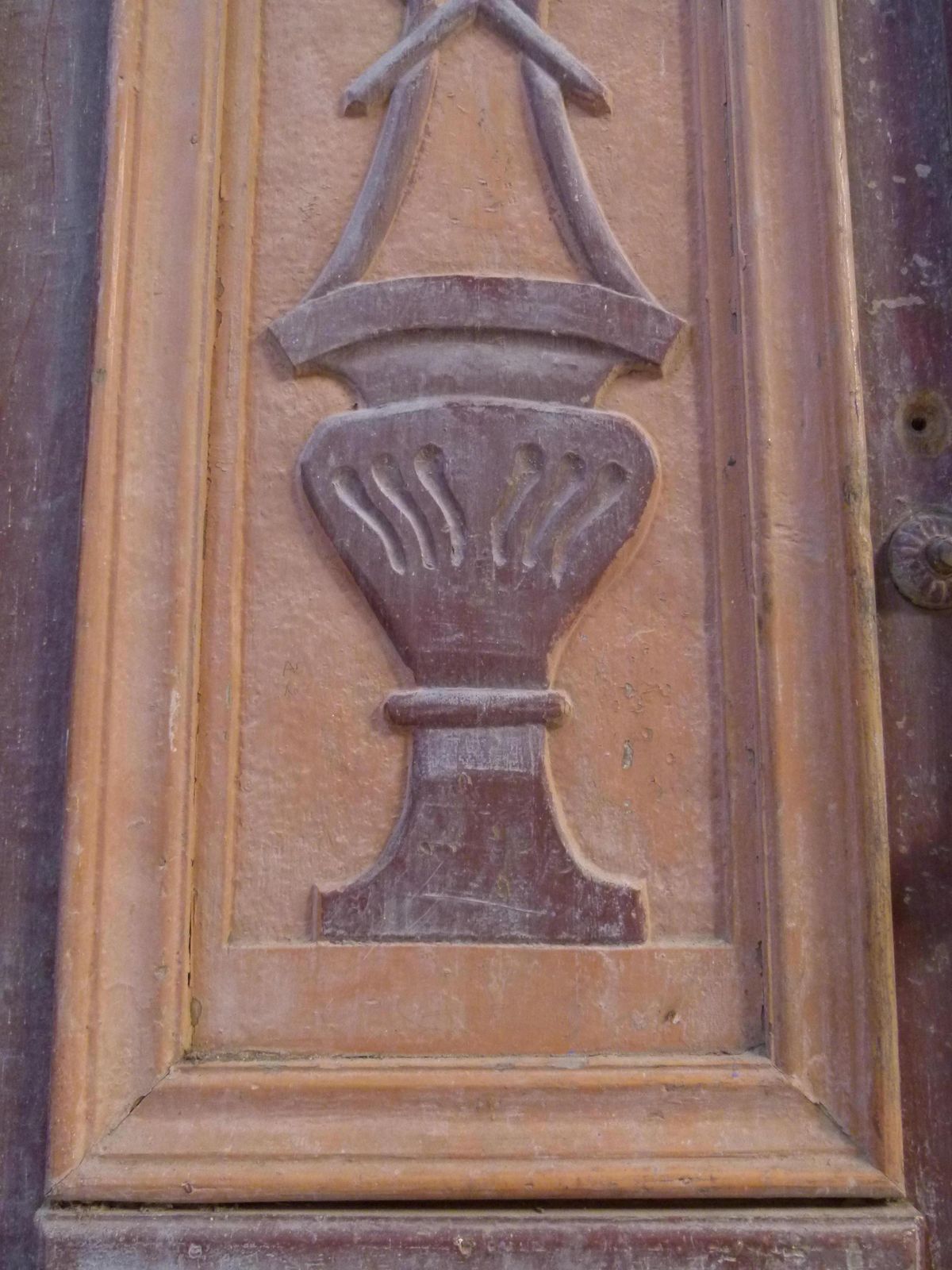 Wooden Double Front Door In Art Nouveau Style photo 5199.0