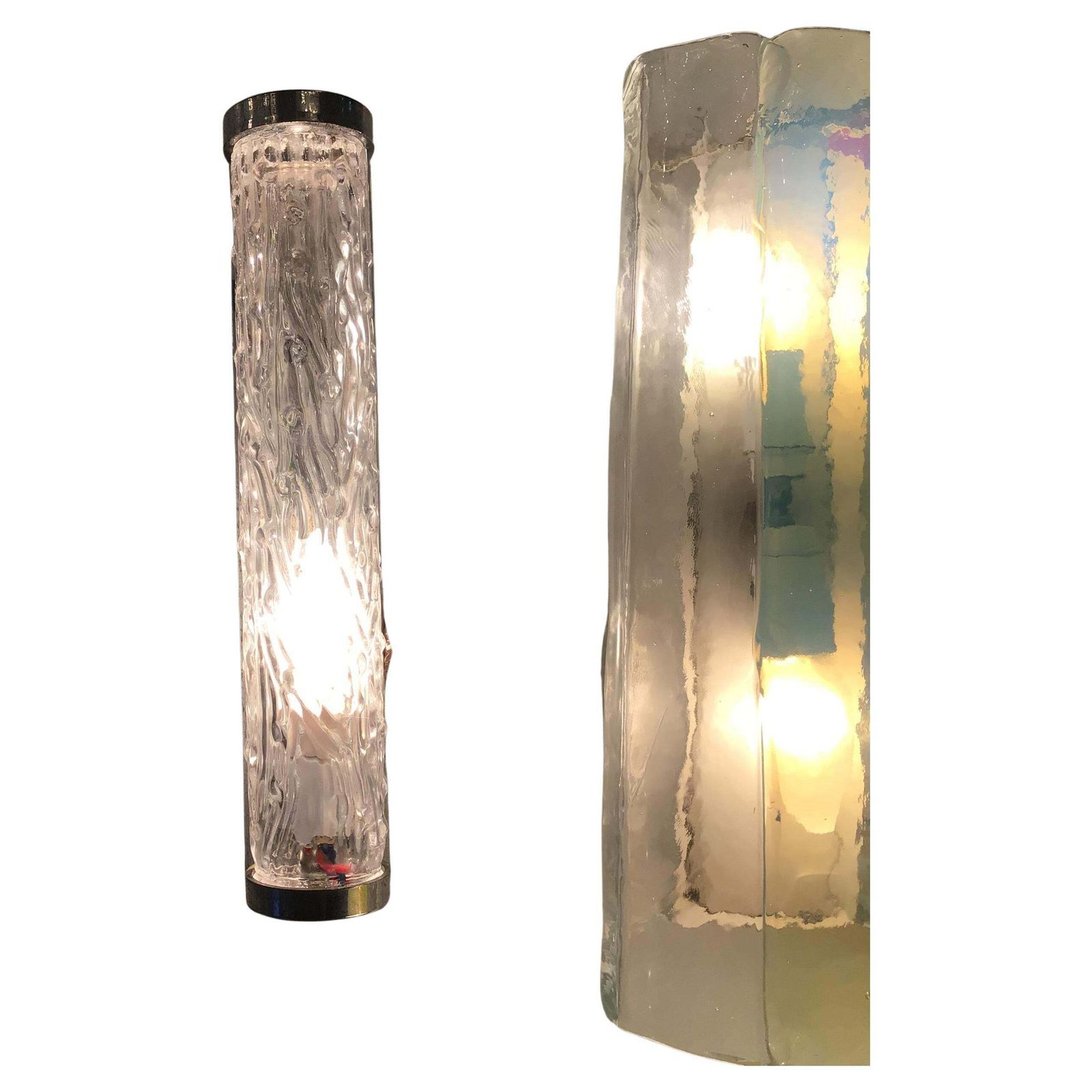 Venini  N 5 Appliques /Ceilling Light Toni Zuccheri Murano Glass Metal Crome It