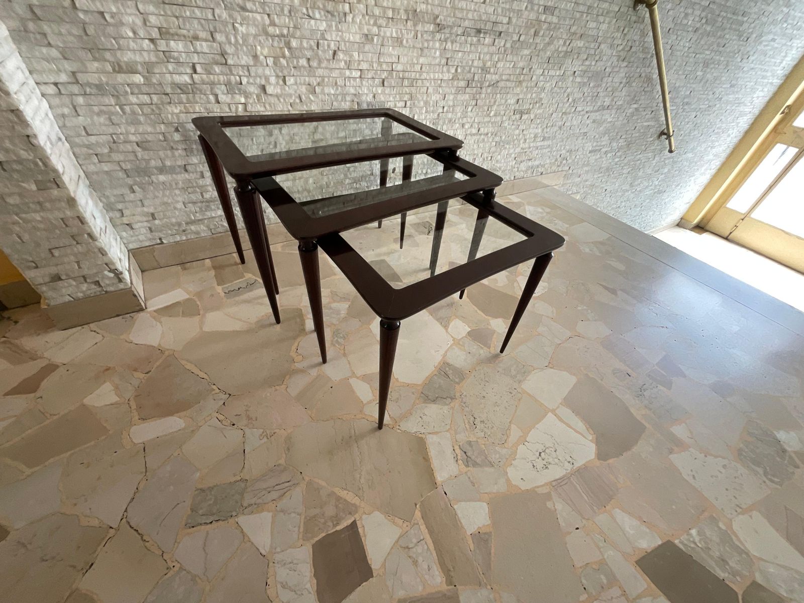 Ico Parisi   3 Tavolini Ad Incastro Per De Baggis   Made In Italy 1950. photo Furniture