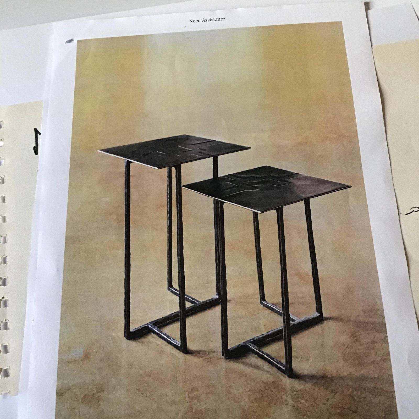 photo buy Laboratoro Avallone “ Tavoli Occasionali “ Twist Coffe Table Bronzo Sat.2010 Ita