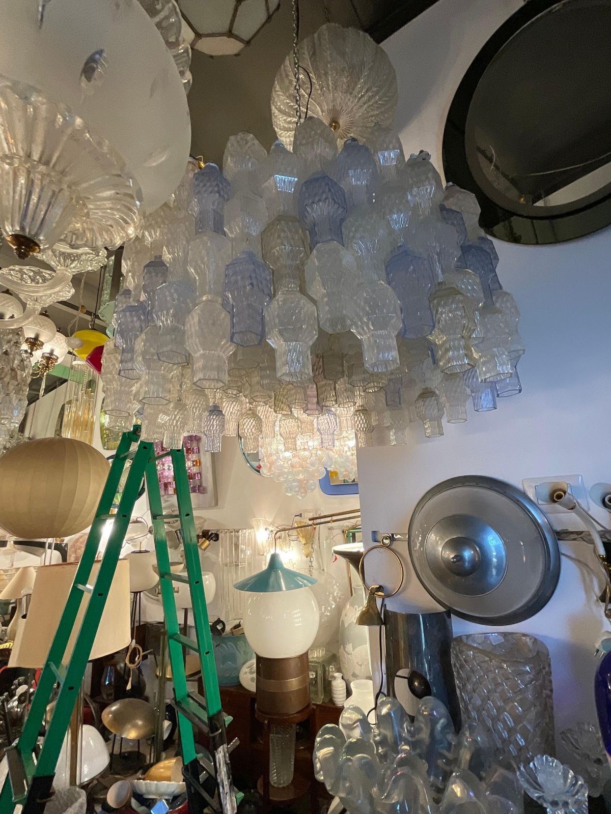 Lighting Seguso    Chandelier Murano Glass . Italy 1950 photo