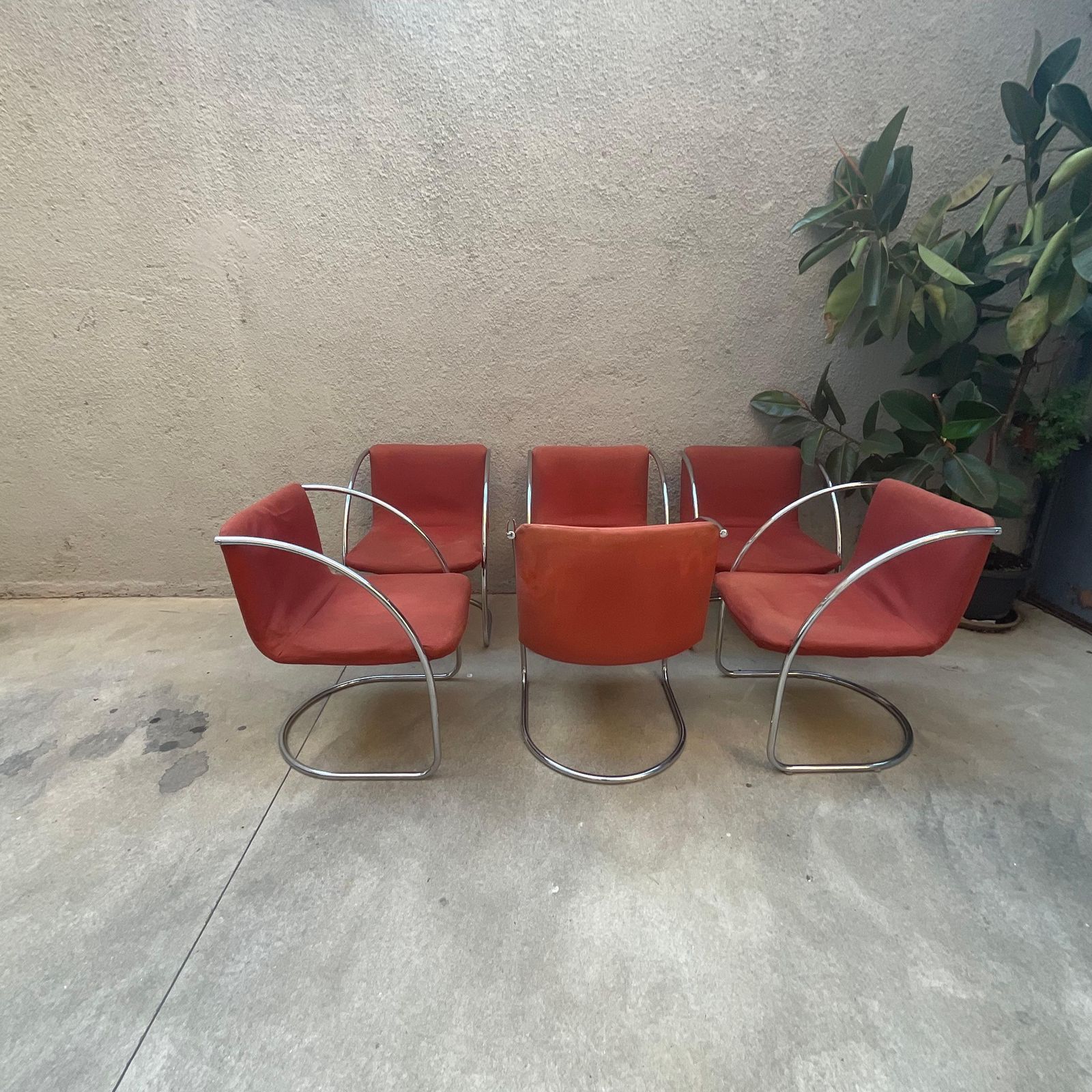 Giovanni Offredi   Saporiti   Set 6 Sedie Mod. Lens   Made In Italy 1960. photo for sale