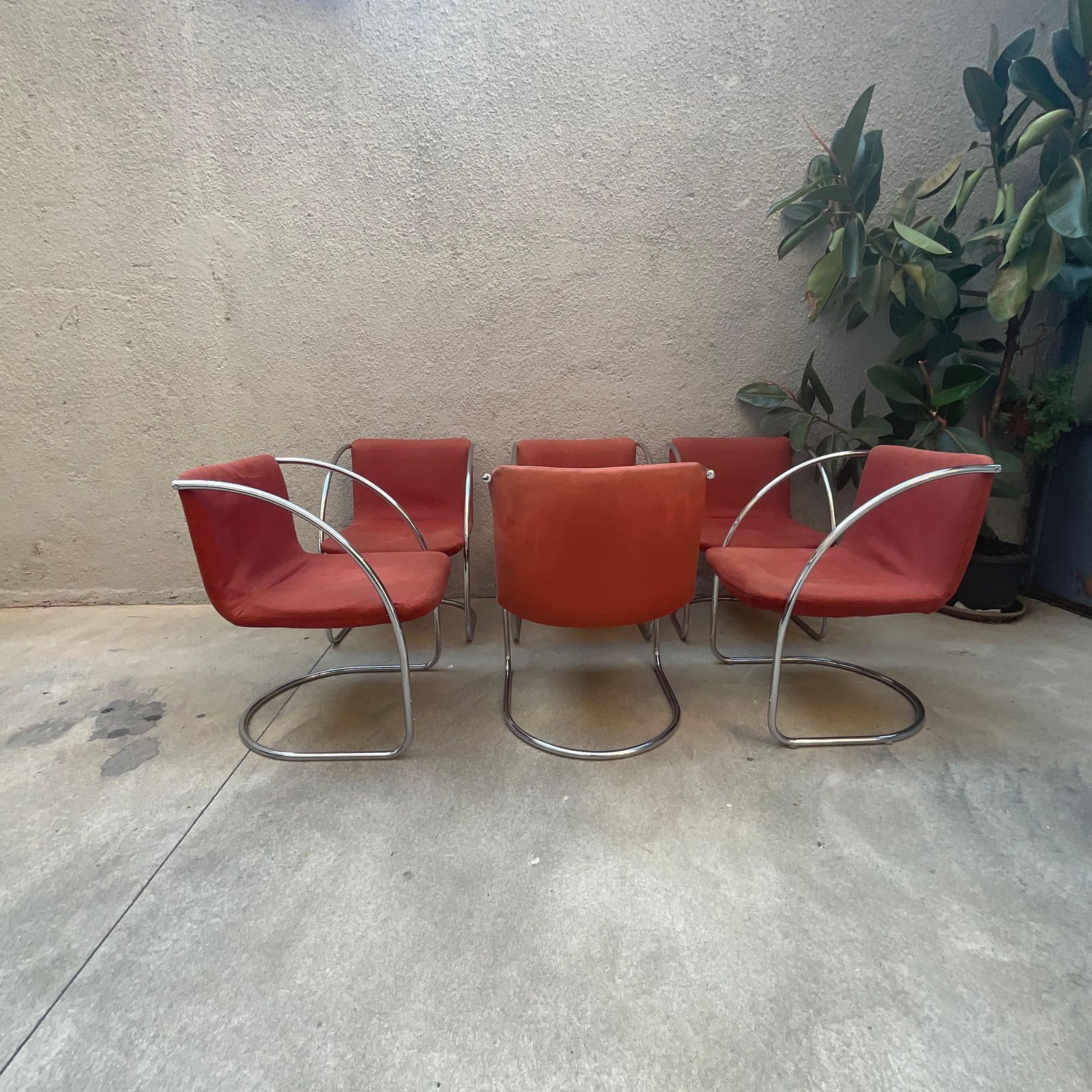 photo furniture Giovanni Offredi   Saporiti   Set 6 Sedie Mod. Lens   Made In Italy 1960.