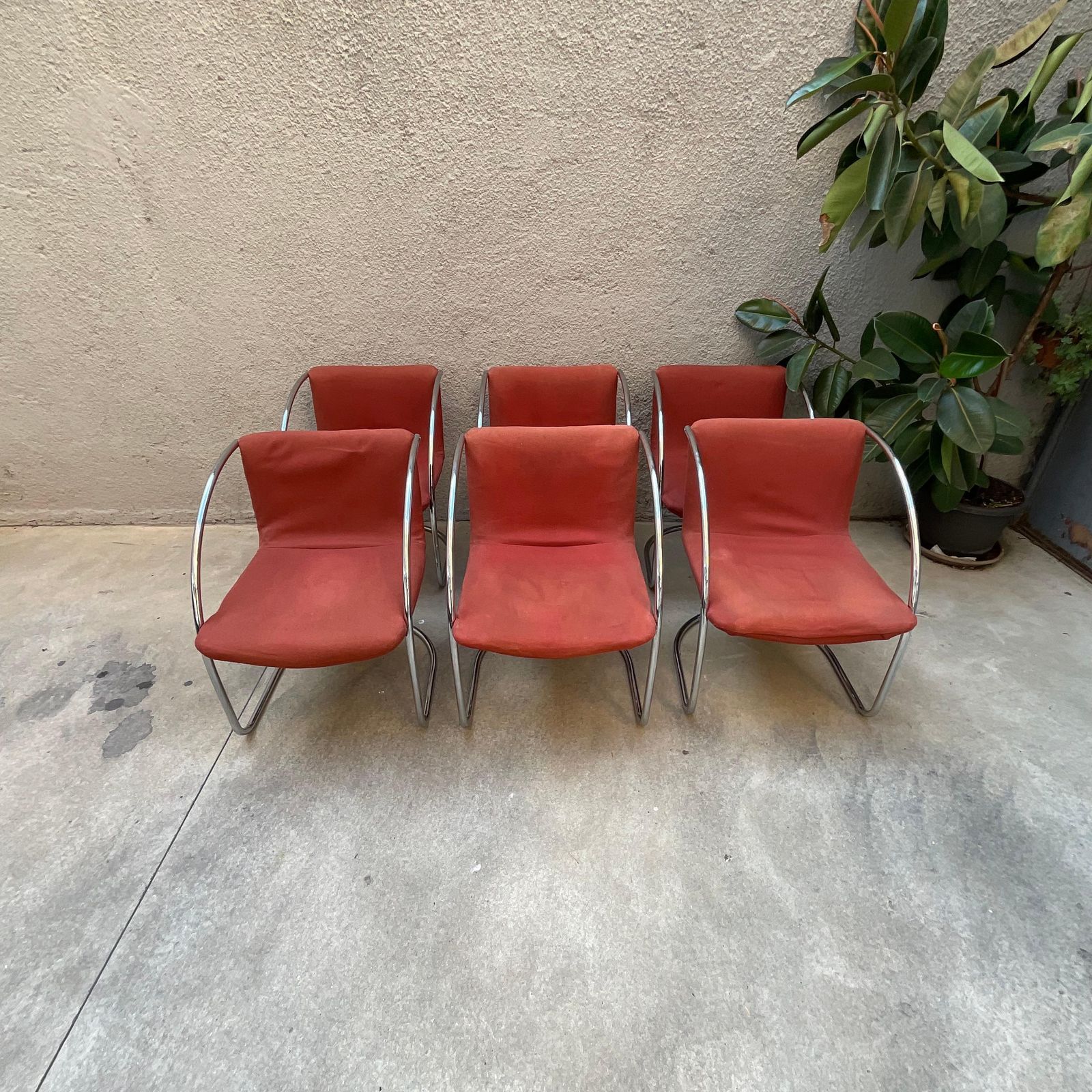 photo vinterior Giovanni Offredi   Saporiti   Set 6 Sedie Mod. Lens   Made In Italy 1960.