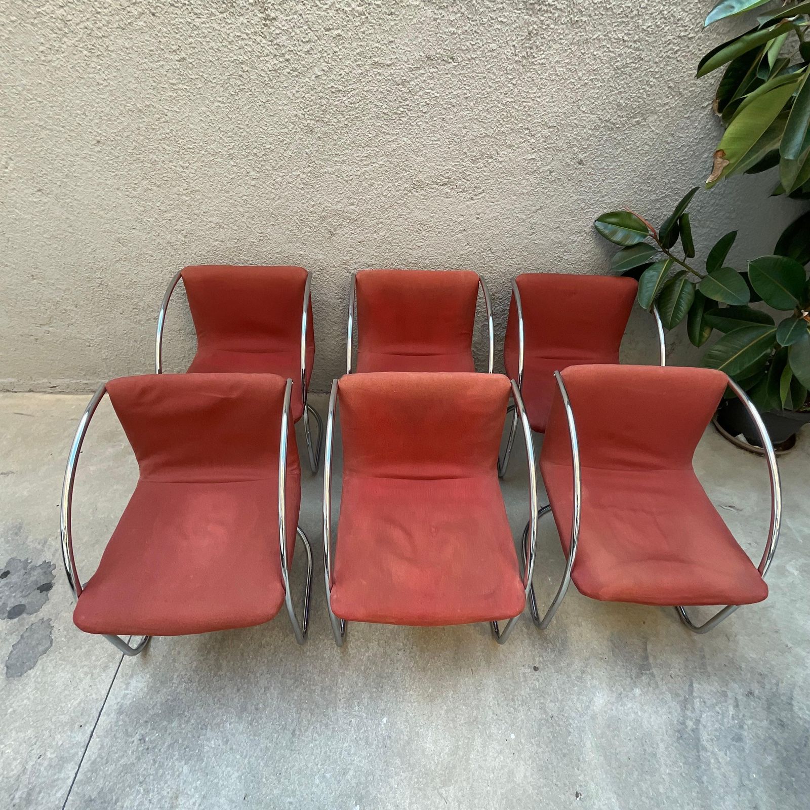 photo vintage Giovanni Offredi   Saporiti   Set 6 Sedie Mod. Lens   Made In Italy 1960.