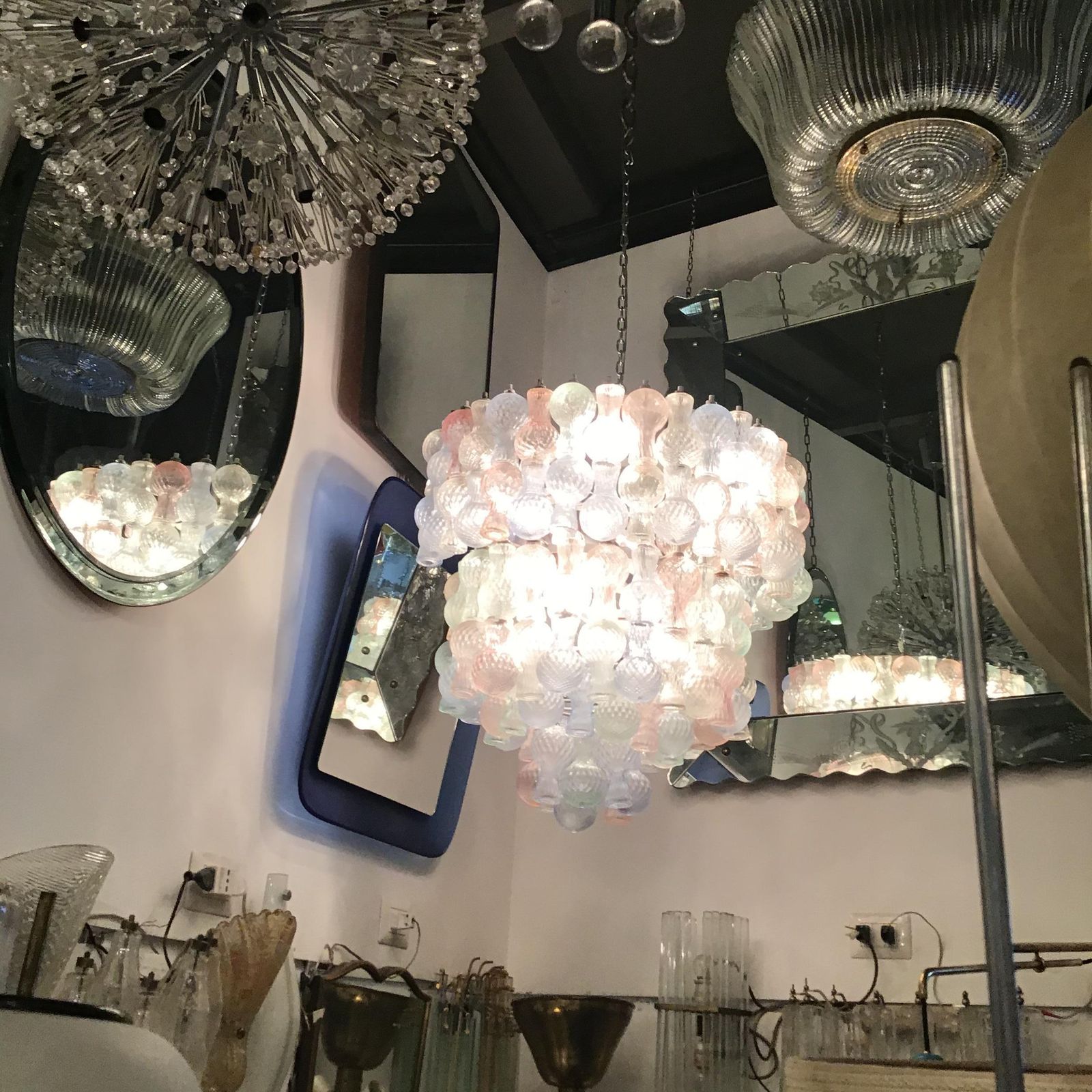 Seguso    Chandelier Murano Glass   Made In Italy 1950. photo 11265.0