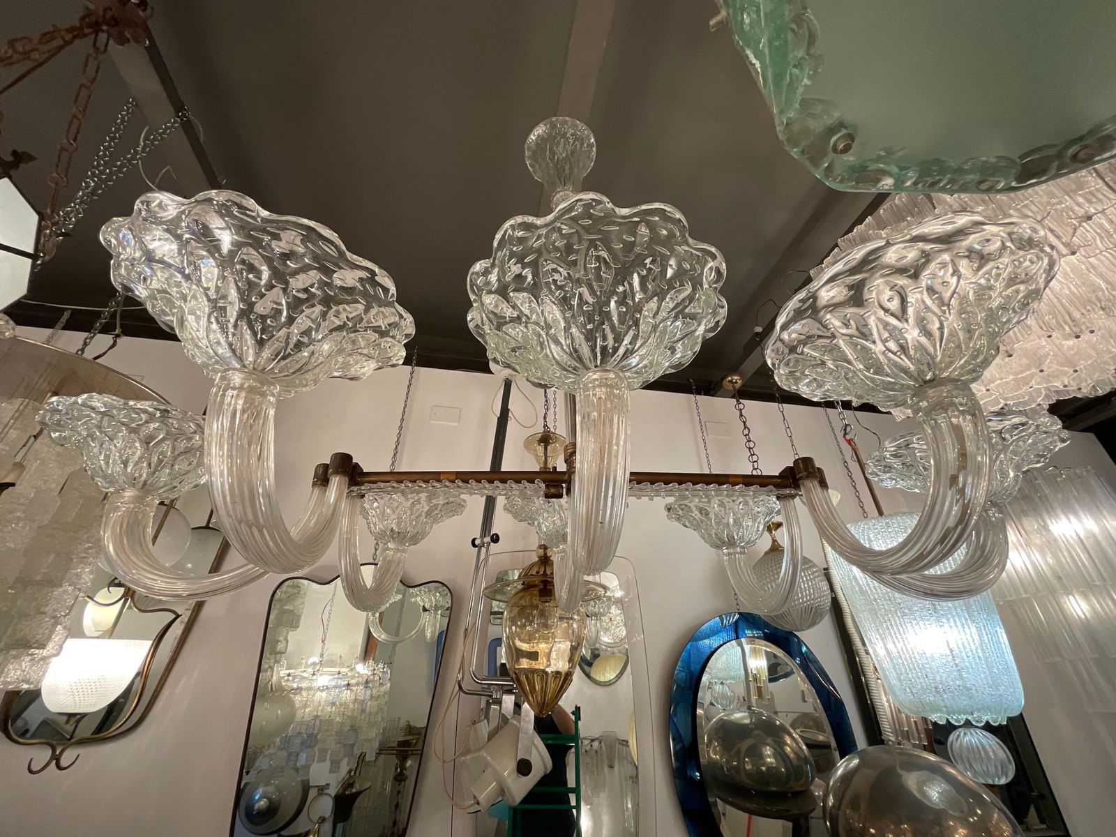 8675.0 Barovier & Toso   Lampadario 8 Luci, Murano Italia 1940. photo
