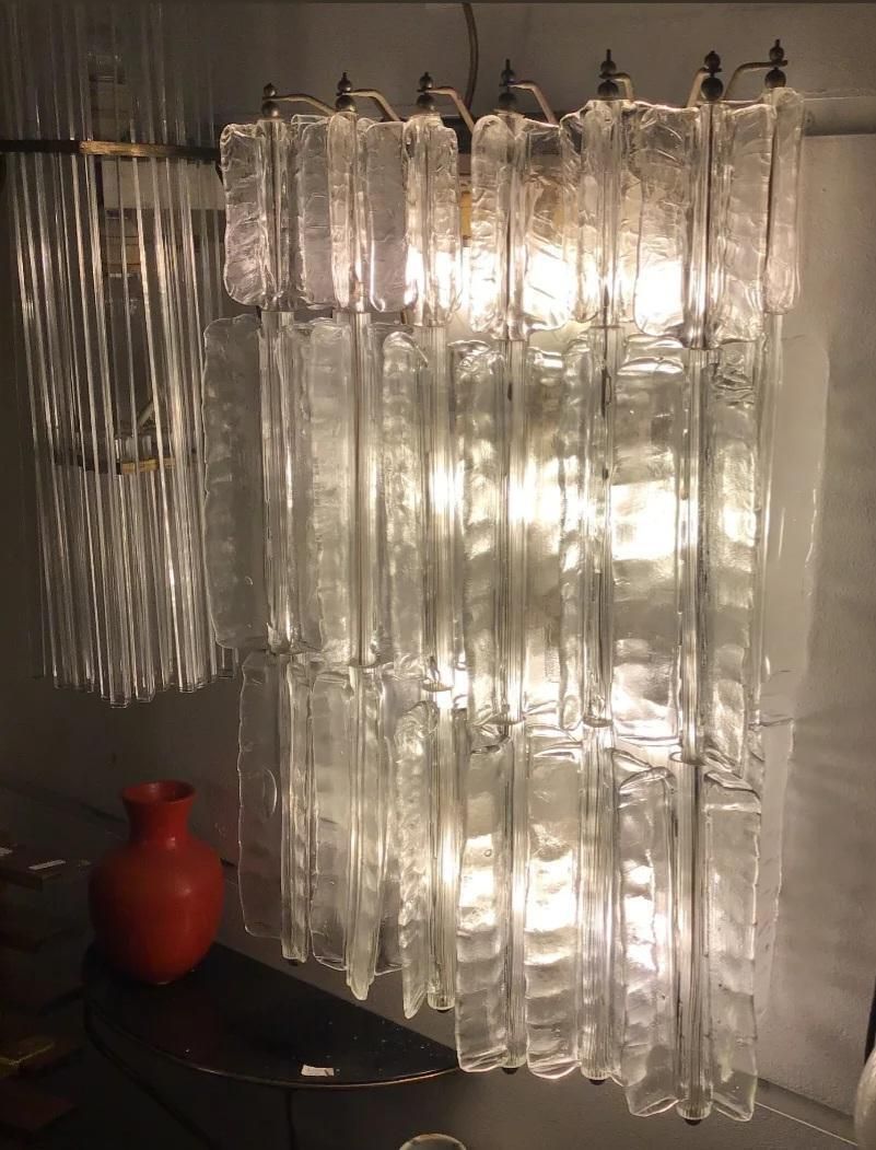 Venini Toni Zuccheri Sconces Muranoglass Metal Crome Iron 1950 Italy photo for sale