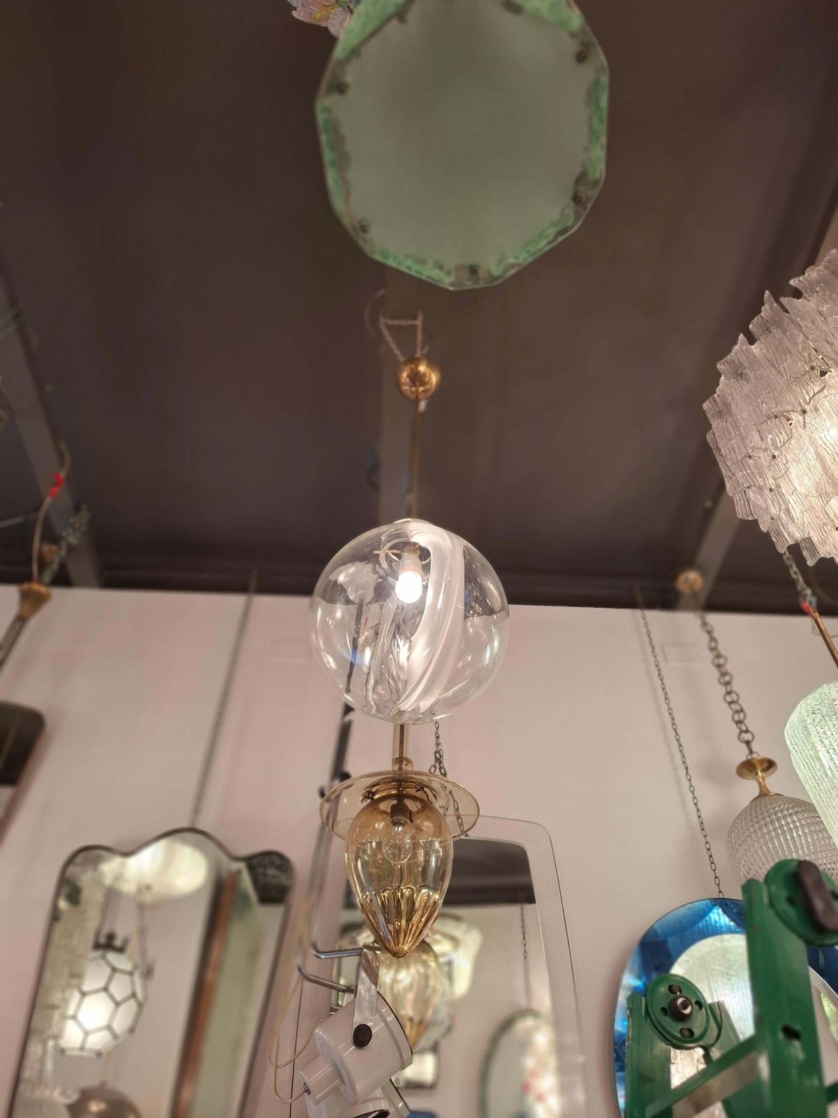 Toni Zuccheri Chandelier Murano Glass  Brass 1960. Italia photo buy