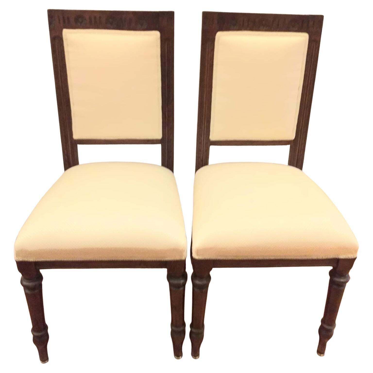 Piedmont Couple Chairs Walnut 1940 Italy