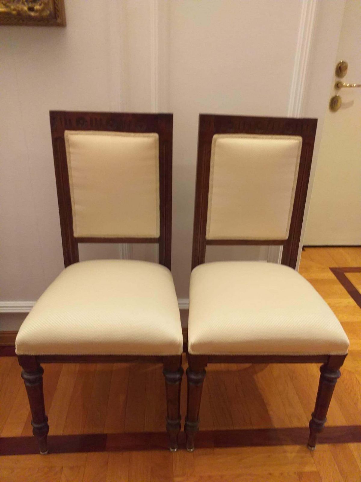 photo vinterior Piedmont Couple Chairs Walnut 1940 Italy