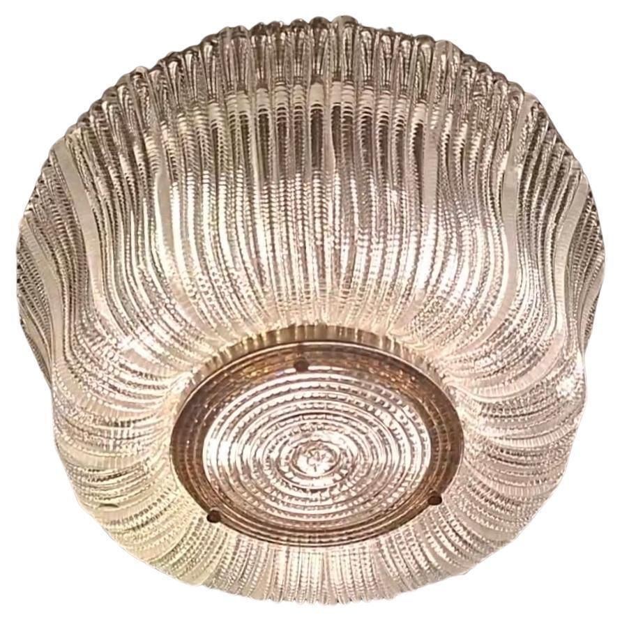 Venini Chandelier Murano Glass Brass Iron 1940 Italy