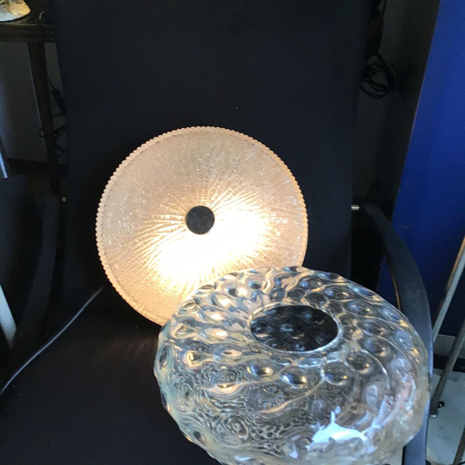 Venini Toni Zuccheri Ceiling Lamp/Appliques Murano Glass Metal Crome 1950 Italy photo for sale