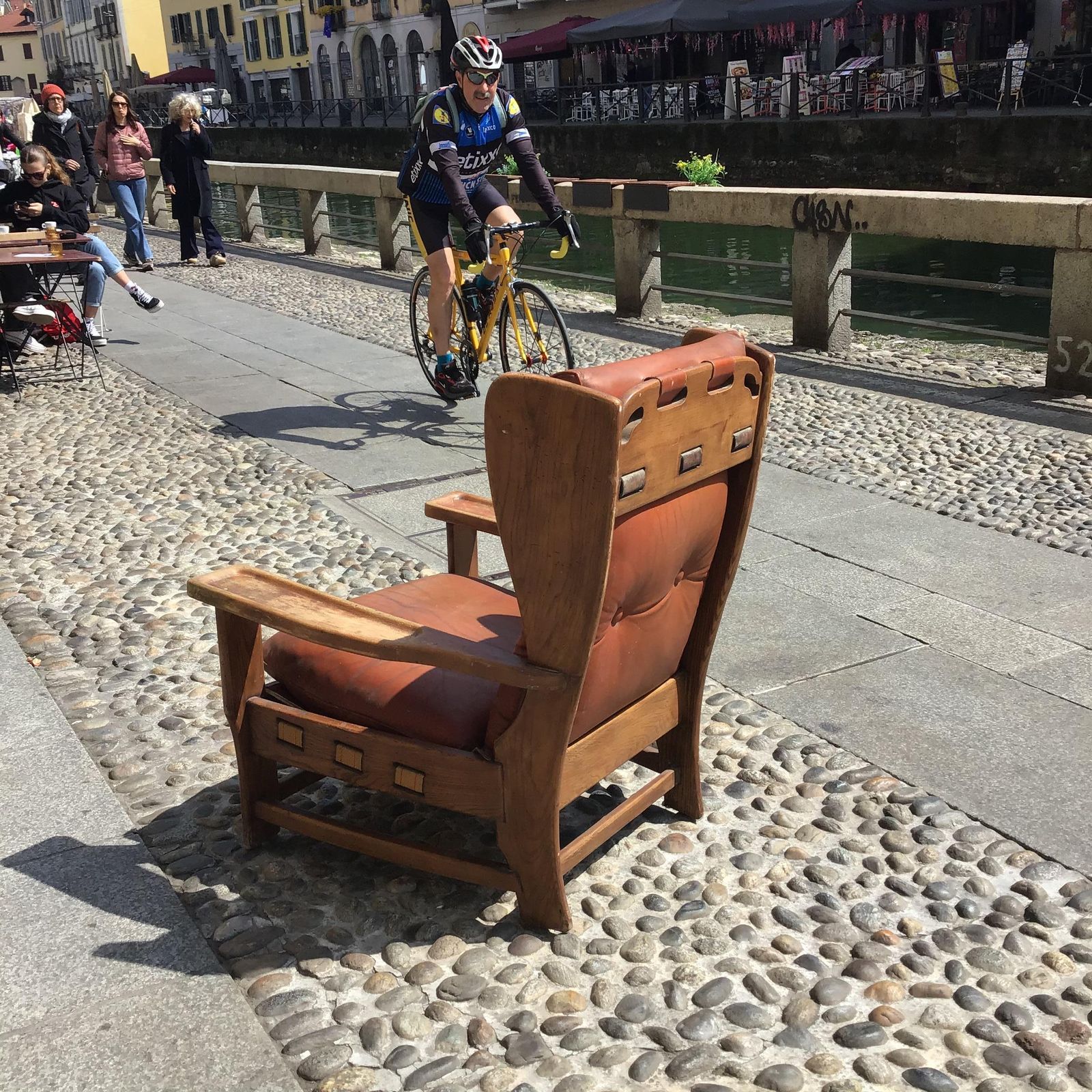 photo vintage Percival Lafer "Stile" Armchair Wood Leather Iron 1960 Italy
