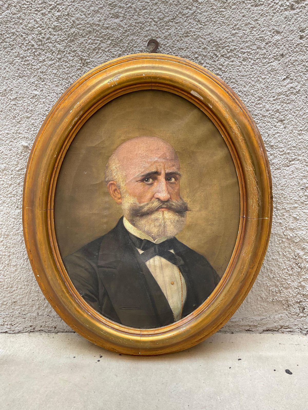 0lio On Canvas Depicting Gentleman   Early 20th Century photo vinterior