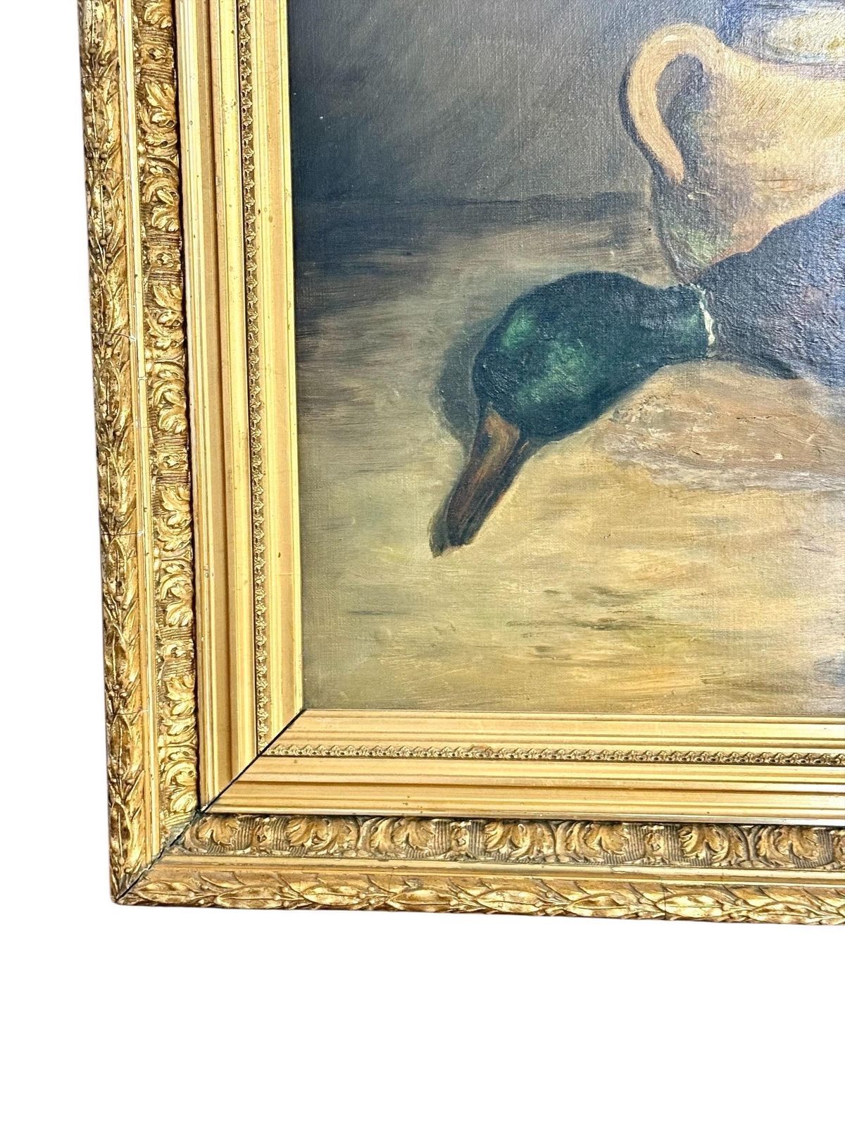 French 19th Century Still Life With Mallard, Vegetables & Earthenware photo buy