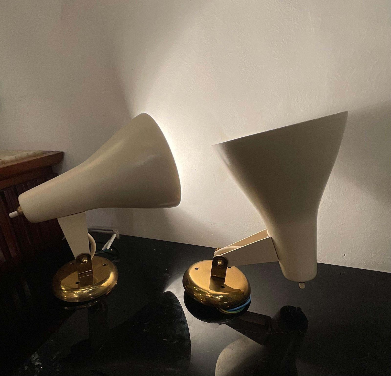 Stilnovo  . Pair Of 1950s Wall Sconces   Made In Italy photo vintage
