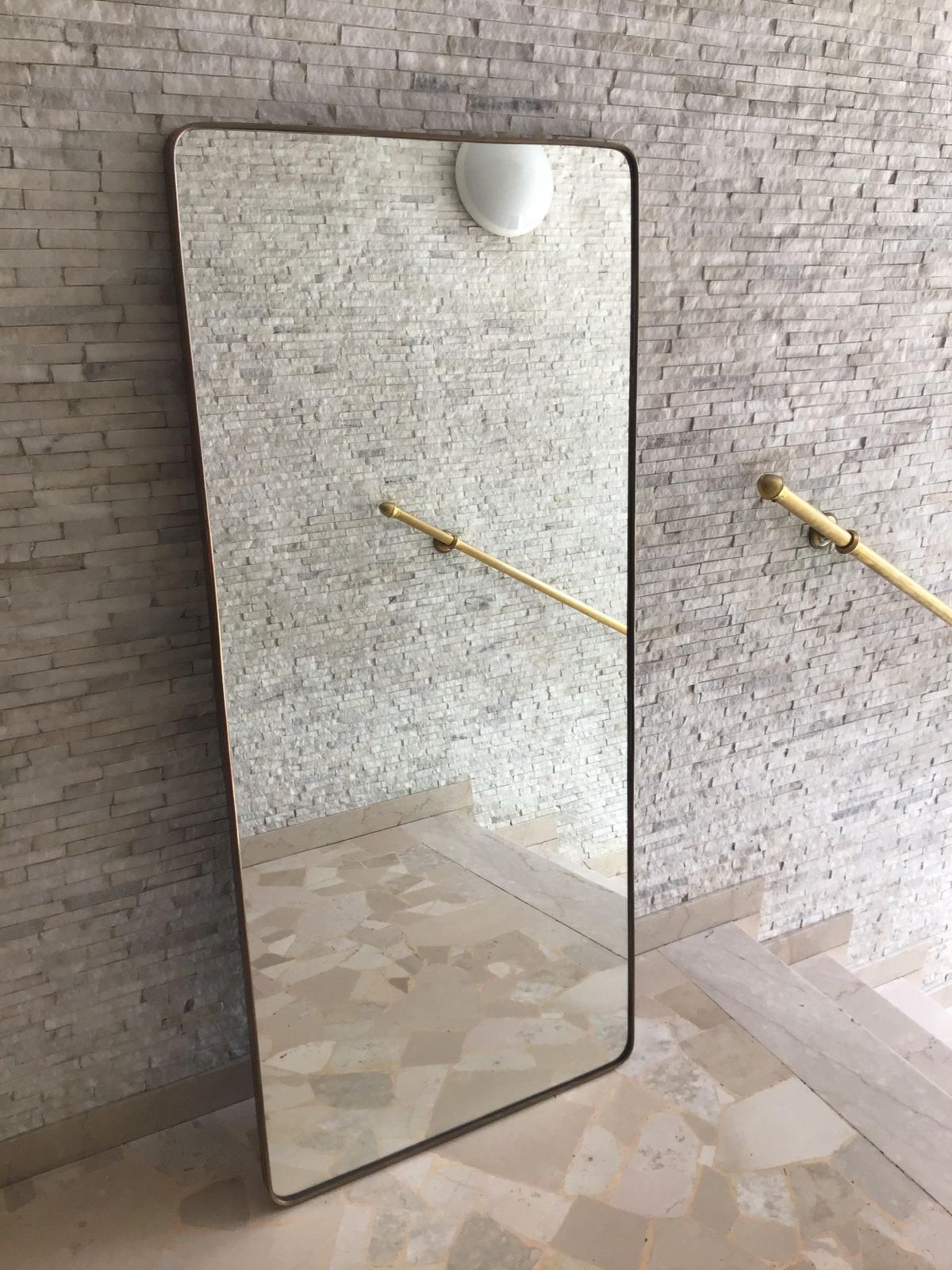Fontana Arte Mirror Brass Wood Glass 1940 Italy photo buy