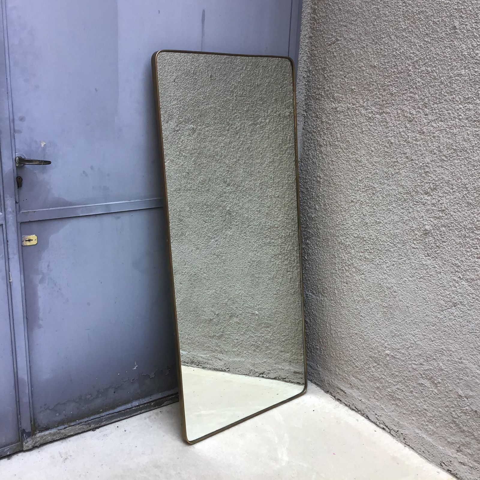 photo furniture Fontana Arte Mirror Brass Wood Glass 1940 Italy