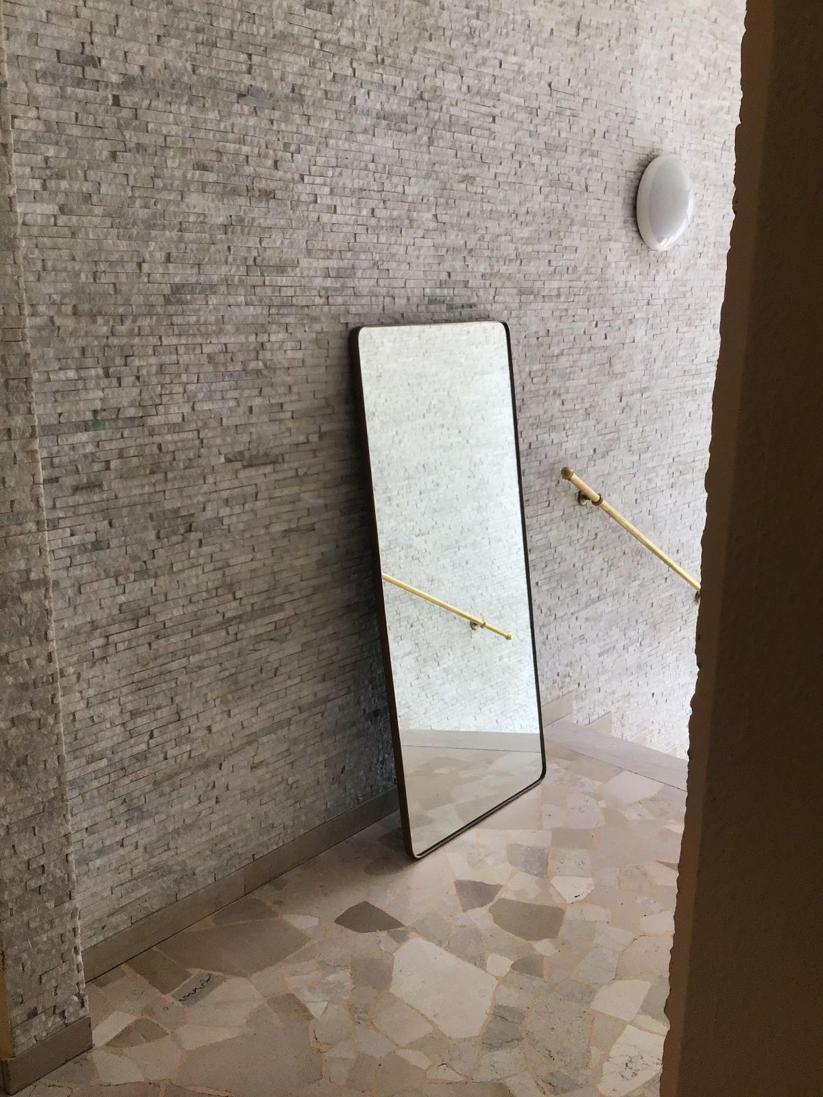 photo vinterior Fontana Arte Mirror Brass Wood Glass 1940 Italy