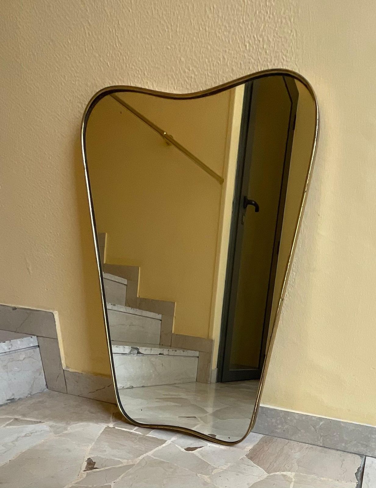 Fontanarte   Pietro Chiesa   Mirror With Brass Frame   Italy 1950s photo Home Decor