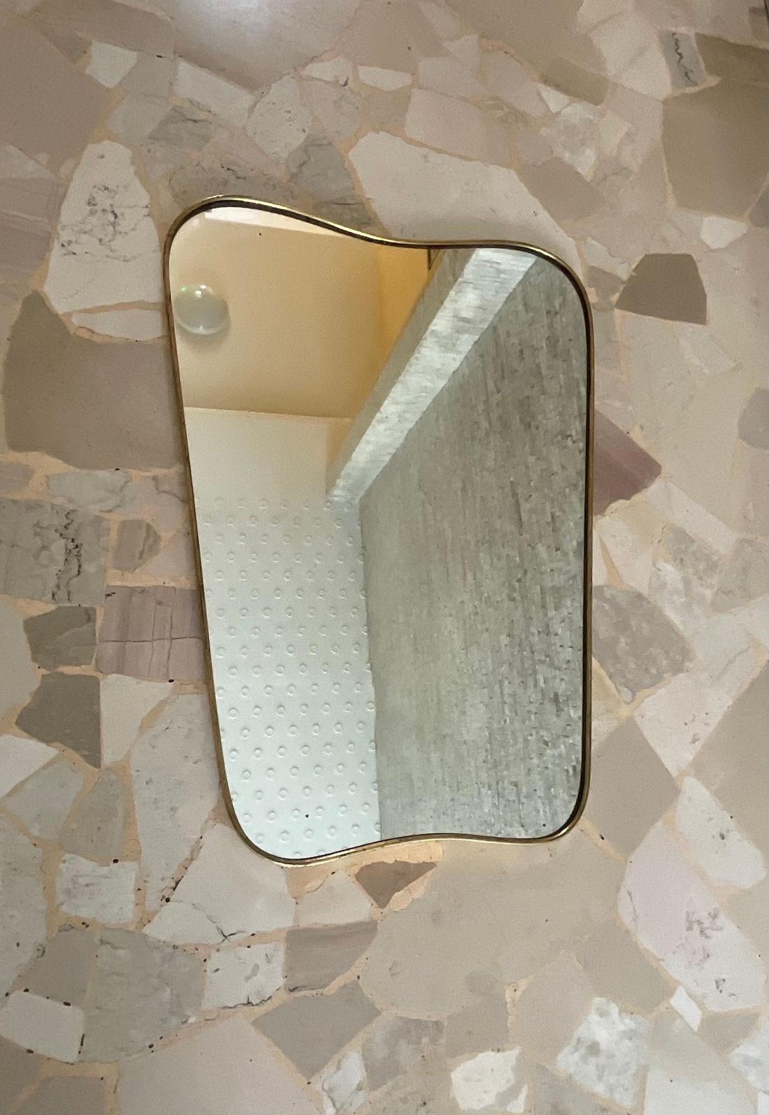 Home Decor Fontanarte   Pietro Chiesa   Mirror With Brass Frame   Italy 1950s photo