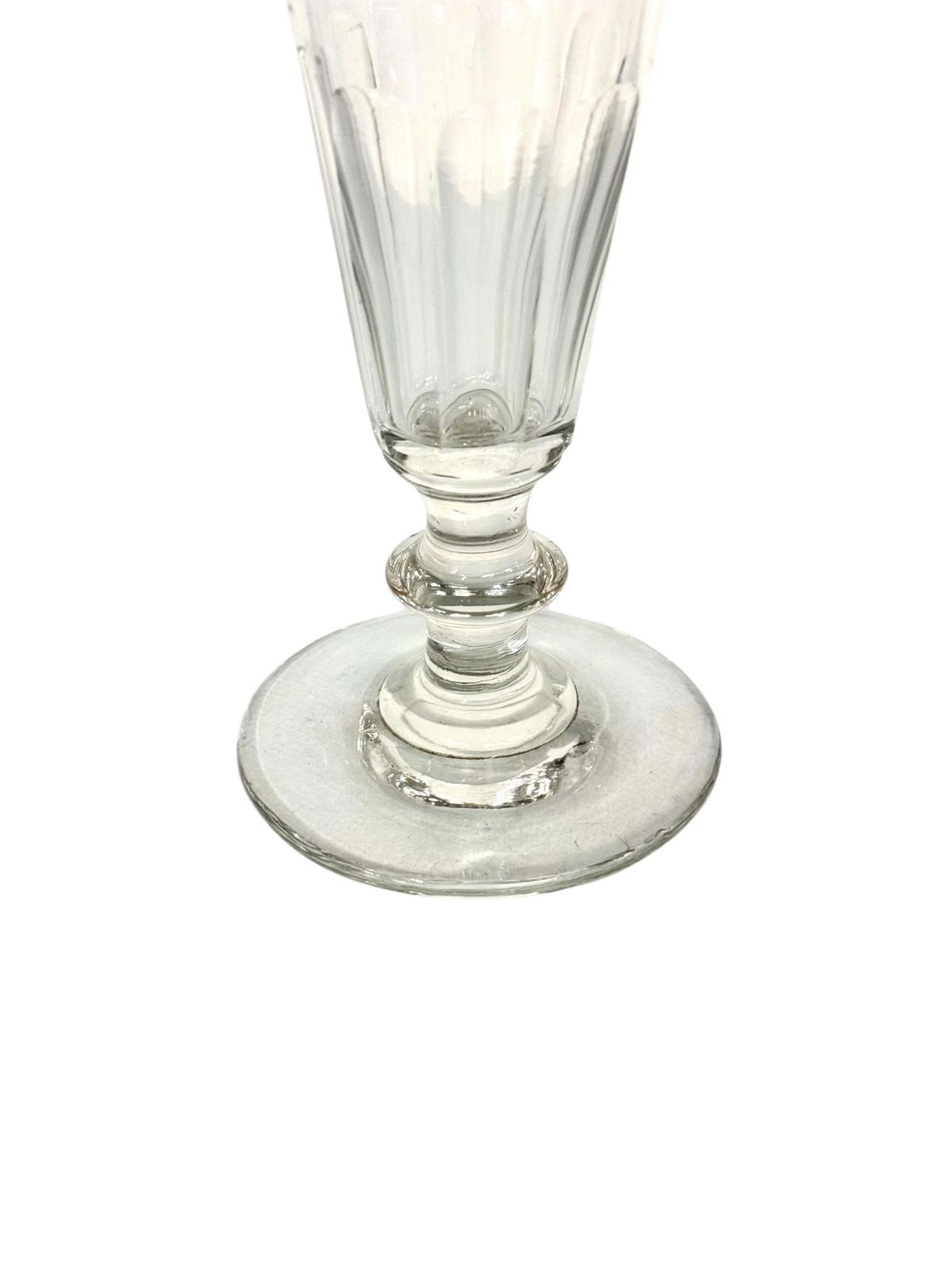 6 Champagne Crystal Glasses, Attributed To Baccarat, Circa 1850 photo buy