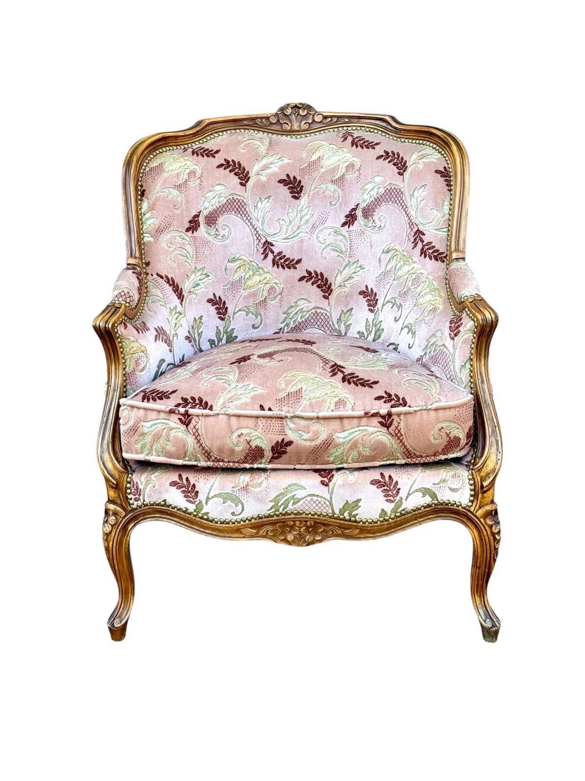 Louis XV Walnut Bergère Chair, Late 19th Century photo furniture