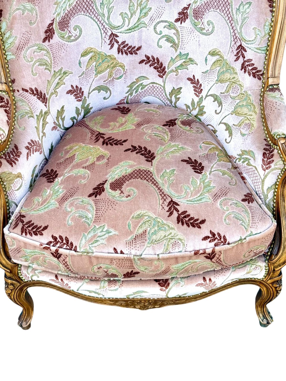 Louis XV Walnut Bergère Chair, Late 19th Century photo Furniture