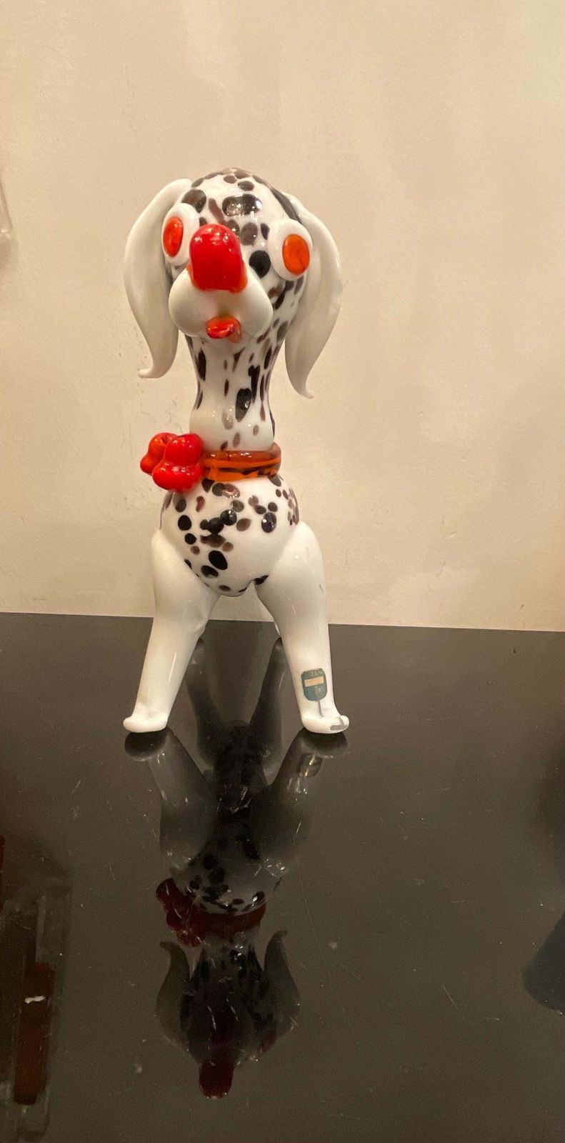 photo for sale Cane Dalmata In Vetro Di Murano   Made In Italy 1970   Attribuito A Vistosi