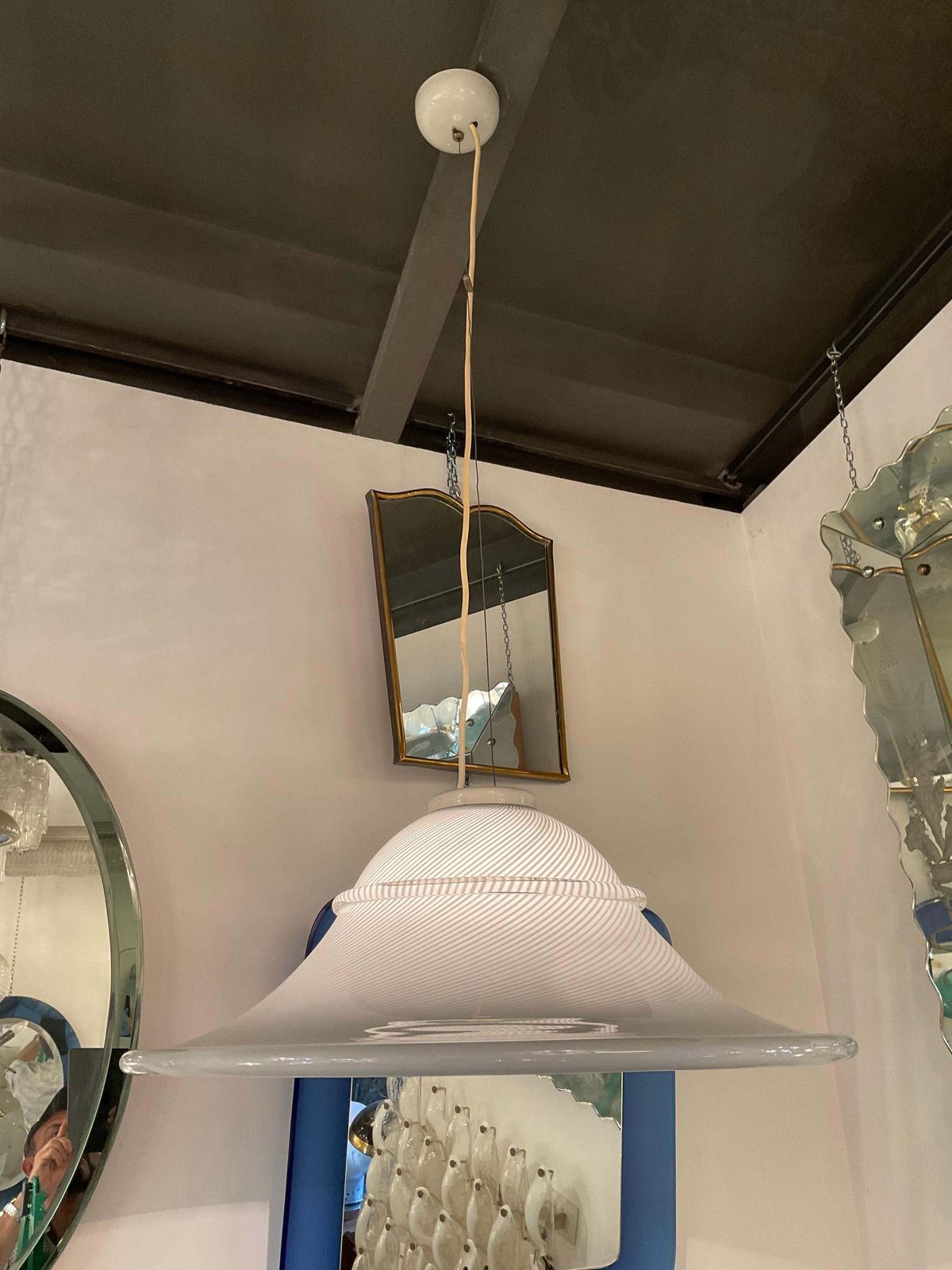 Paolo Venini   Lampadario Mezza Filigrana   Murano 1970 photo furniture