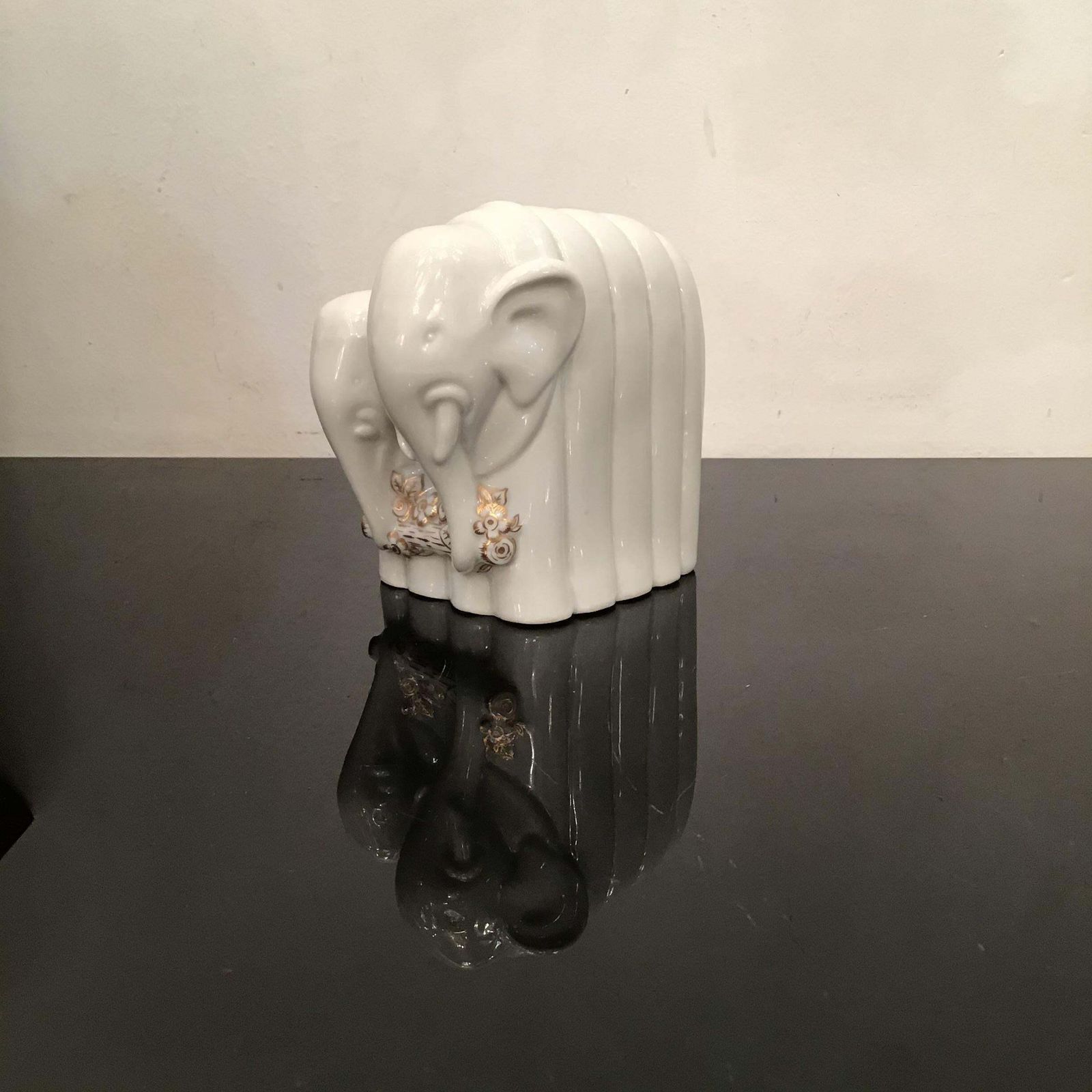 Gio’ Ponti “ Elephant “ Porcelain Gold 1927 Italy photo furniture