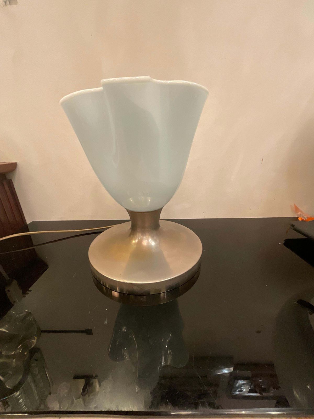 Attribuita A Venini   Lampada Da Tavolo Fazzoletto   Murano 1940 photo vinterior