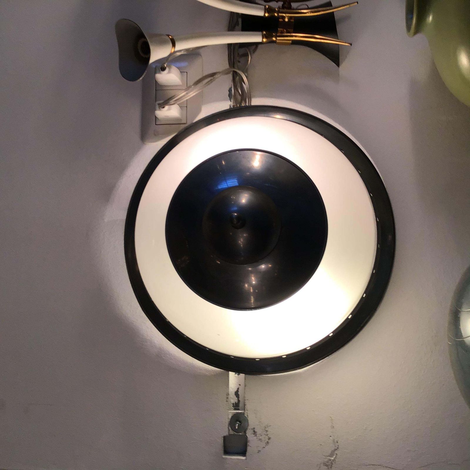 Luigi Caccia Dominioni Azucena Ceilling Light Glass Metal Crome 1950 Italy photo vinterior