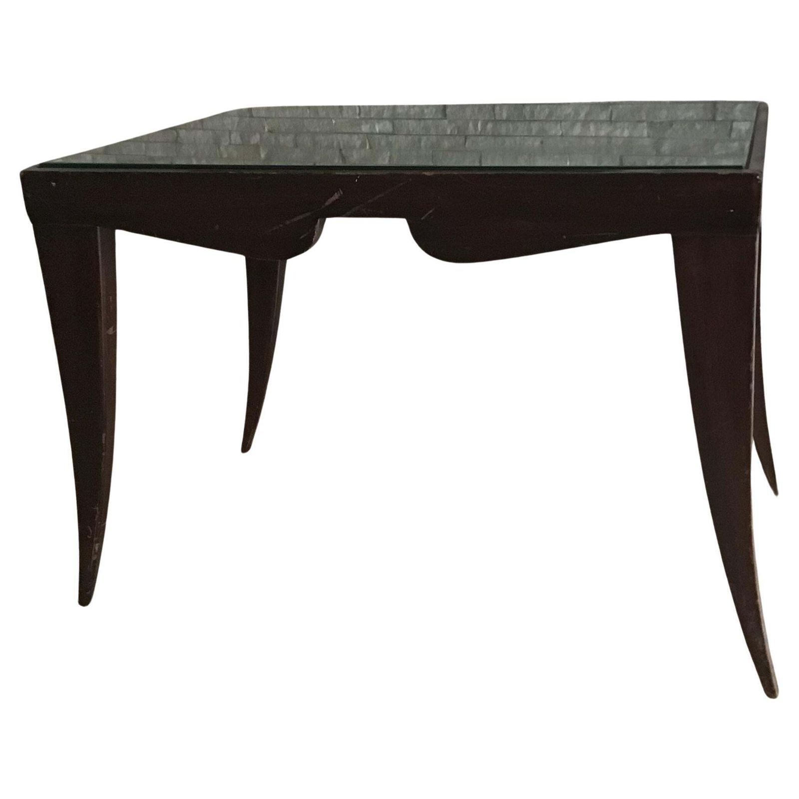 Osvaldo Borsani  Coffee ' Table. Wood Glass 1950 Italy