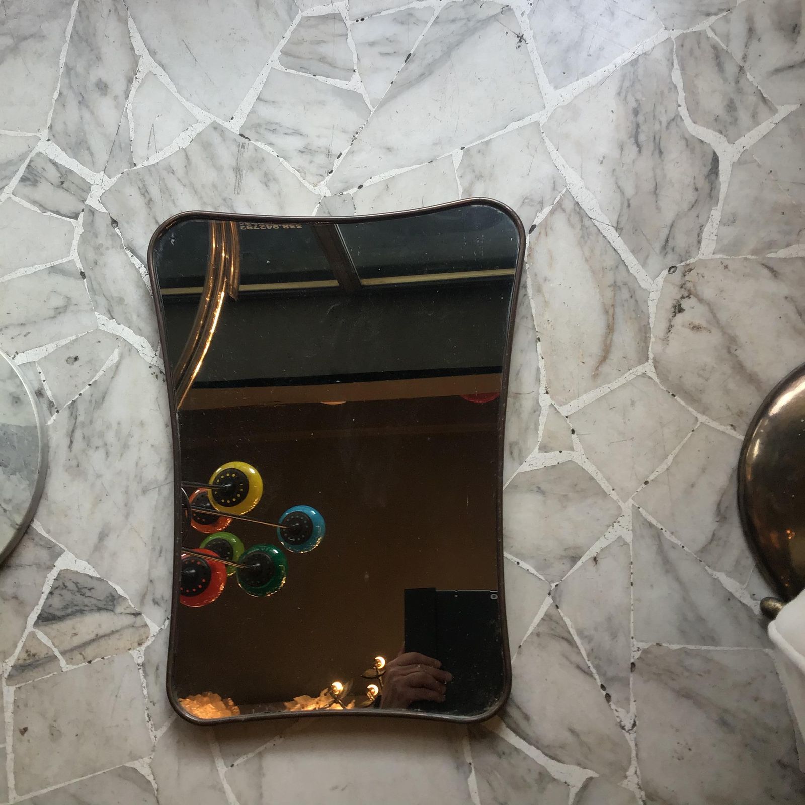 Fontana Arte Mirror Brass Wood Mirrored Glass 1950 Italy photo buy