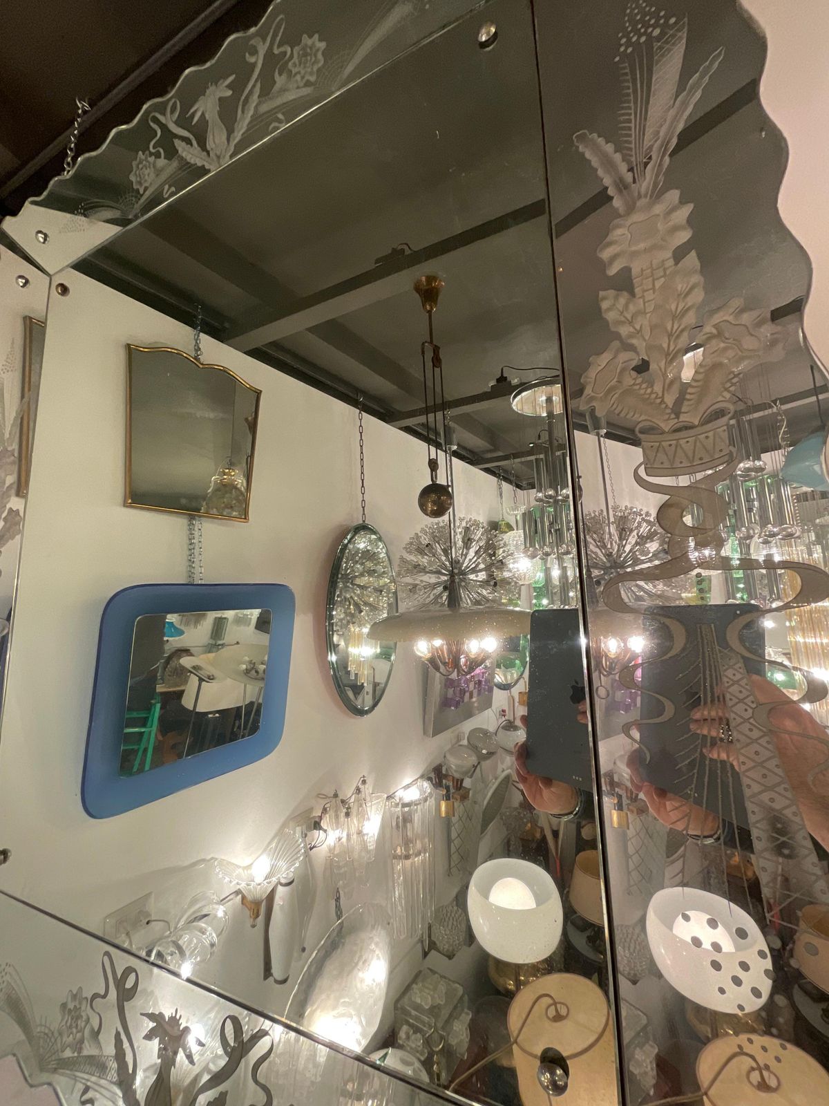photo vintage Stilnovo   Up And Down Chandelier   Made In Italy 1950s