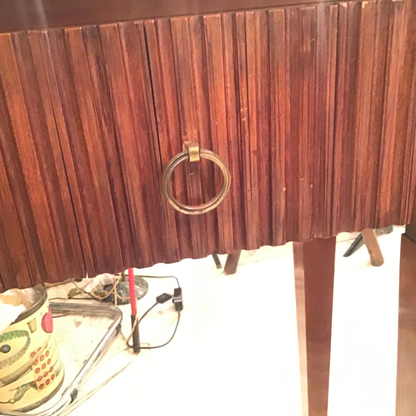 Paolo Buffa Console Brass Wood Marbre 1940 Italy photo furniture