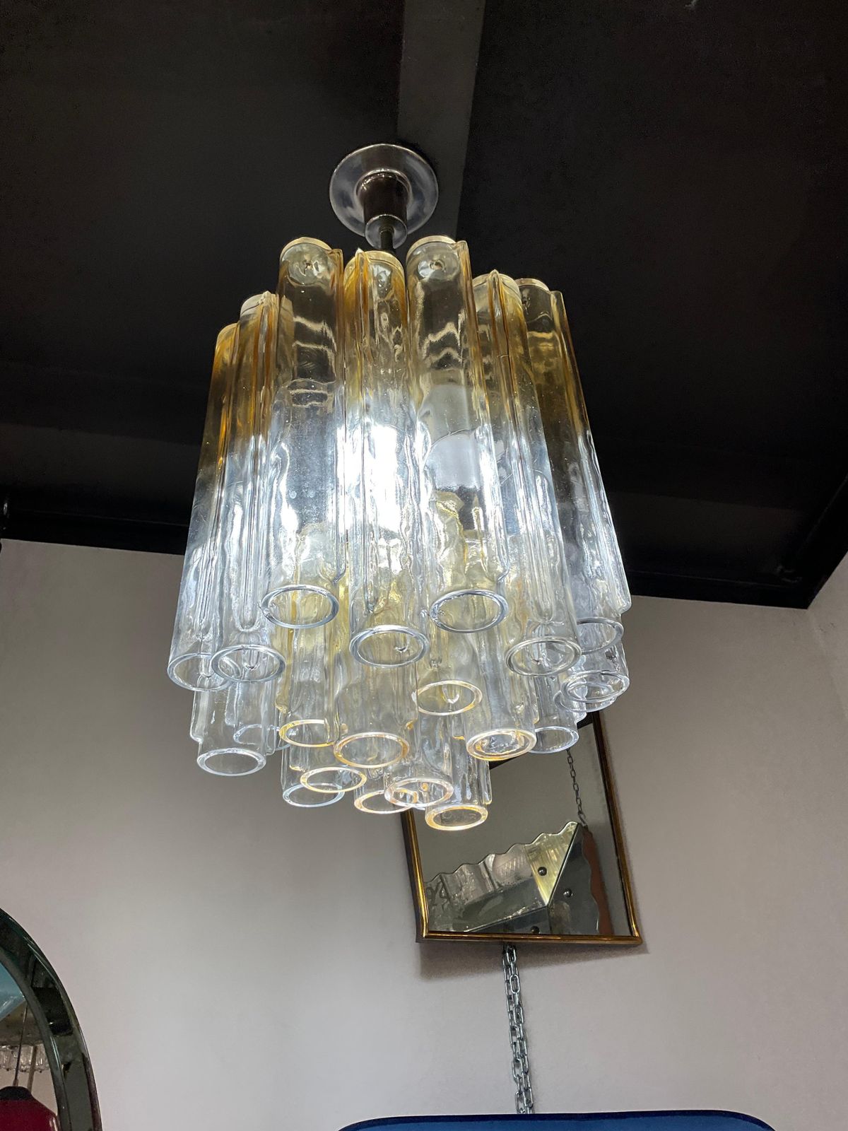Venini   Ludovico Diaz De Santillana   Calze Model Chandelier   Murano 1970 photo Lighting