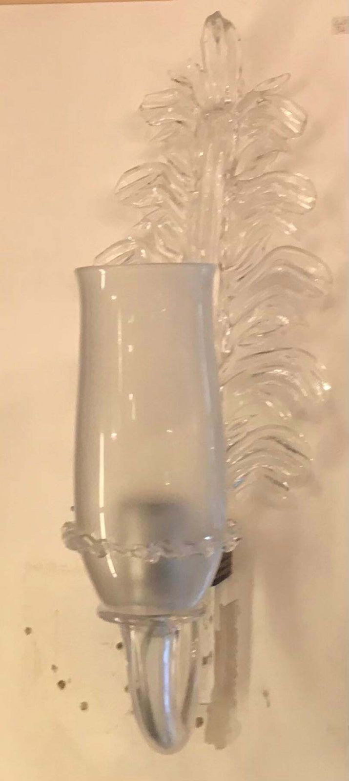 Seguso Vetri D'arte Appliques Murano Glass Metal Crome 1950 Italy photo vintage