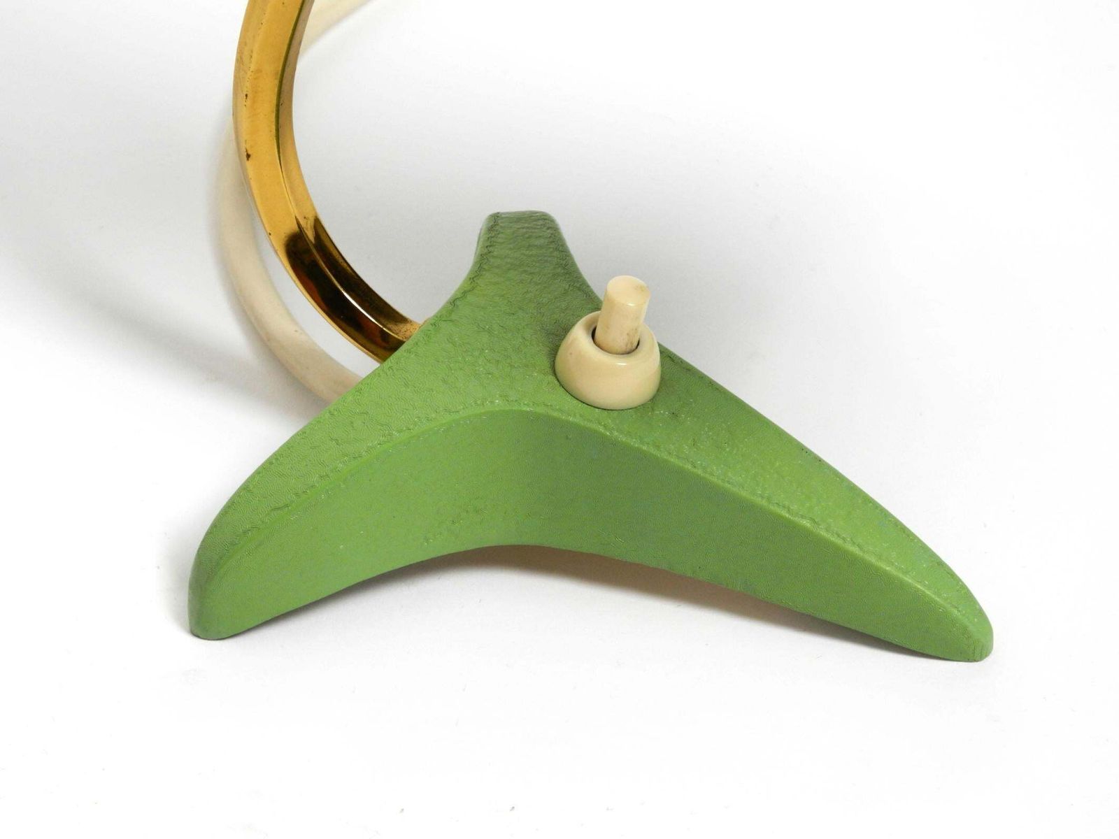photo for sale Pair Of Beautiful Green Mid Century Diabolo Crow's Foot Table Lamps From Cosack