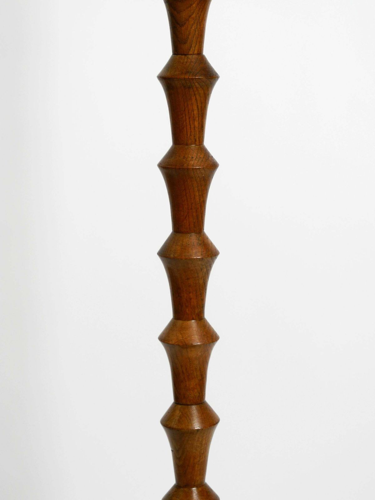 Beautiful Large German 1930s Floor Lamp Made Of Dark Oak Wood Without Shade photo 1594.0