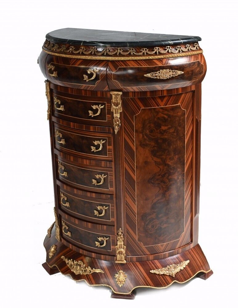 French Tall Boy Chest   Empire Demi Lune Commode photo 1530.0