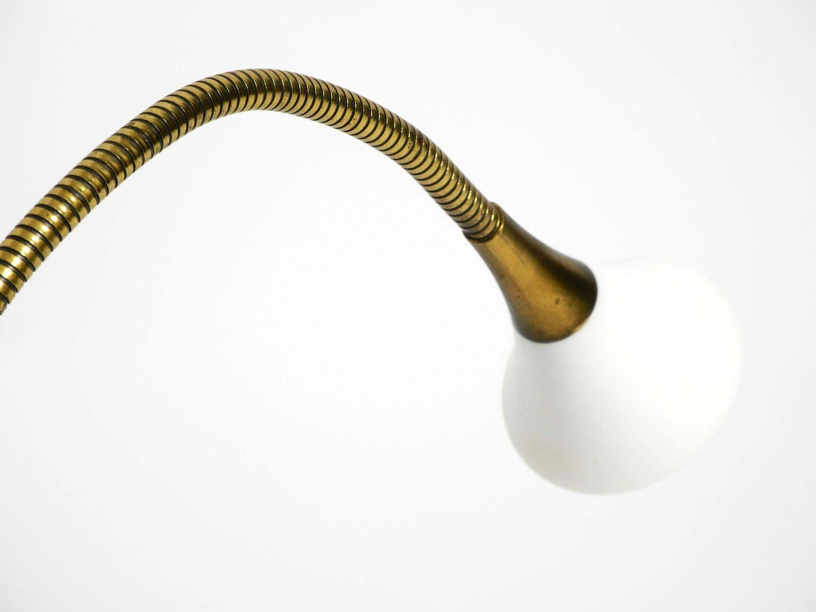 717.0 1980s Brass Halogen Table Lamp By Florian Schulz Model Esa With Gooseneck photo