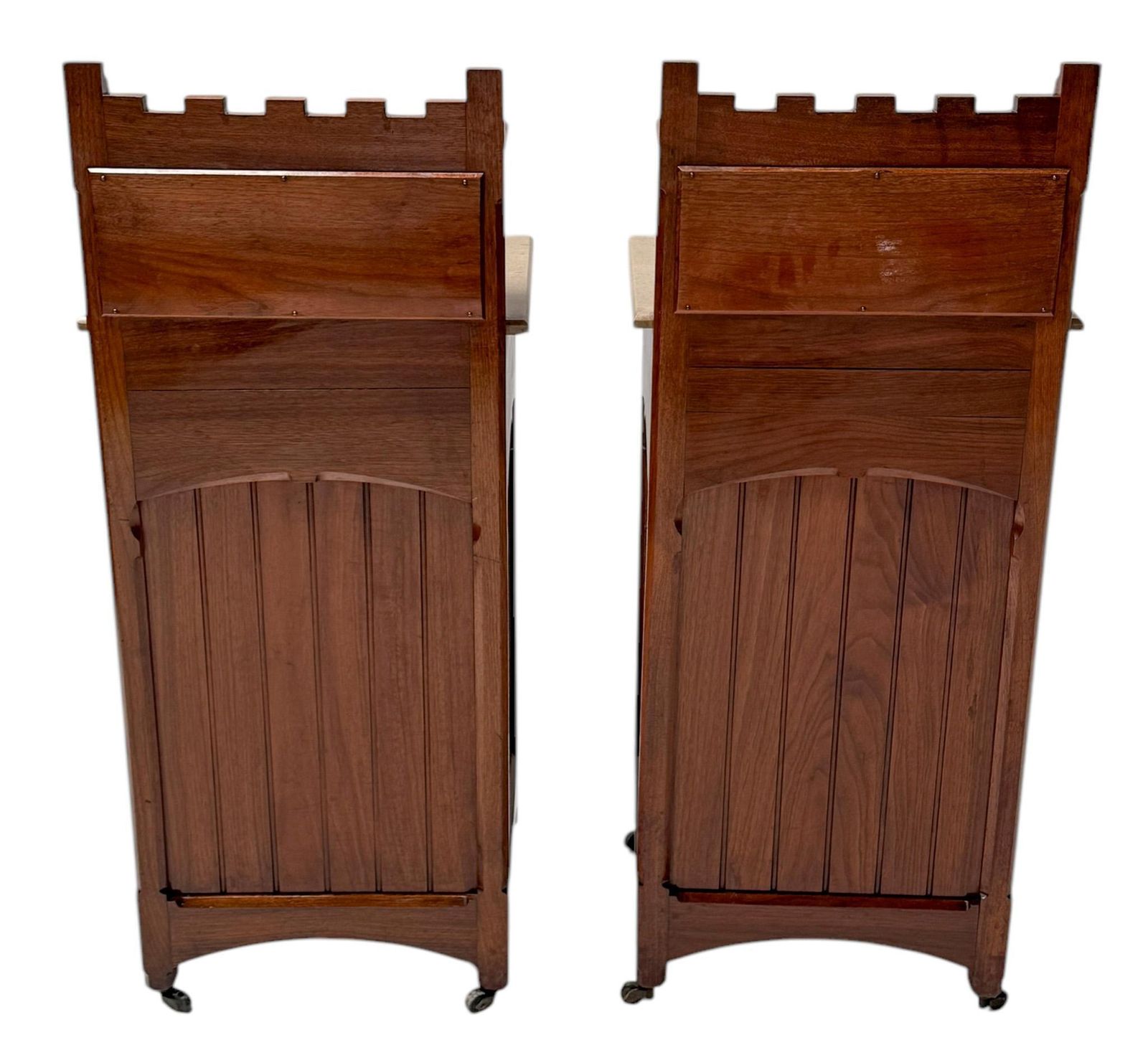 photo furniture Two Arts & Crafts Nightstands By Gustave Serrurier Bovy, 1900s