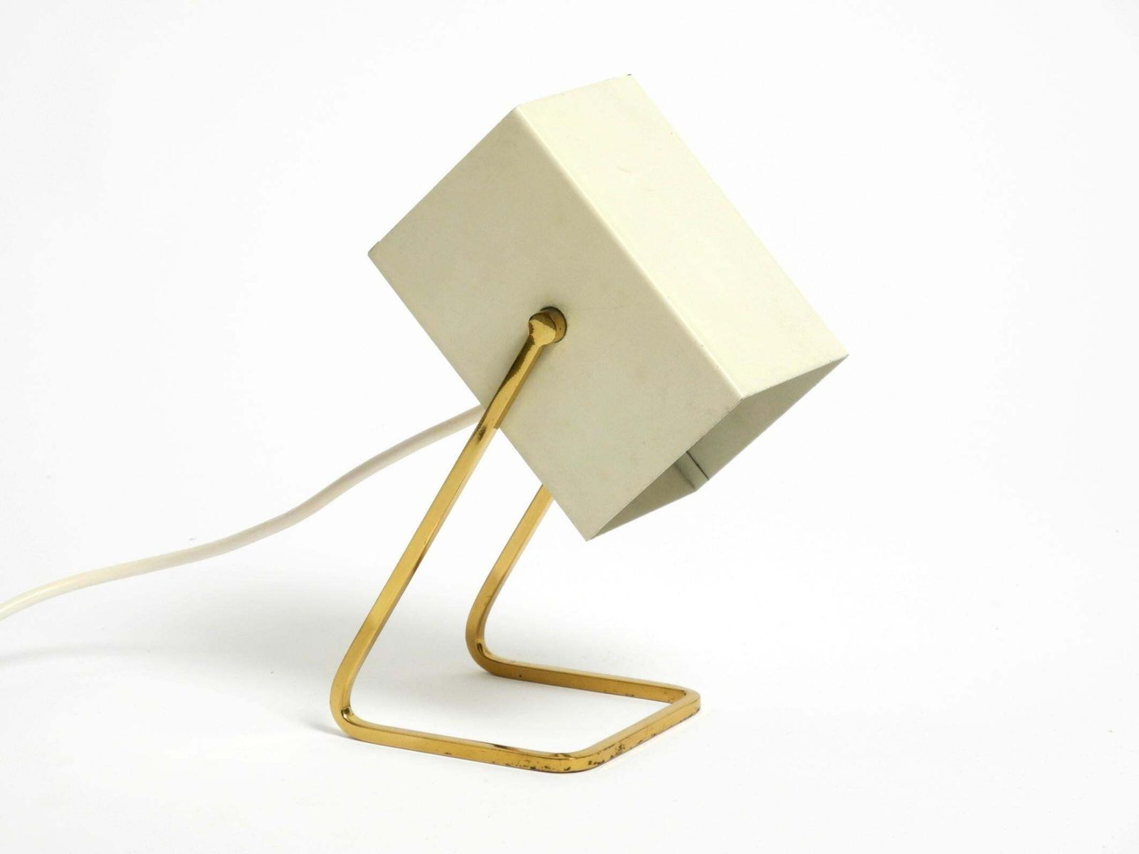 Great Mid Century Modern Metal Bedside Lamp With Brass Base By Kaiser Leuchten photo 677.0