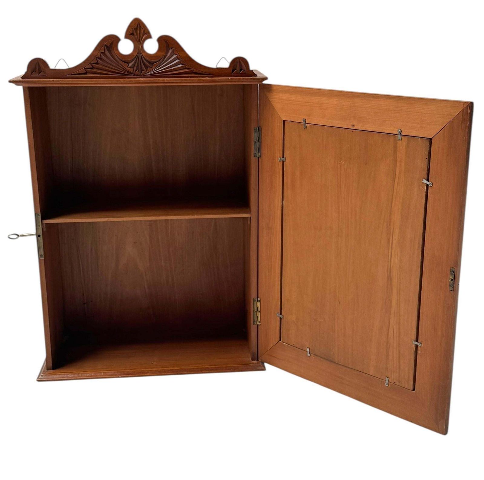 Art Nouveau Arts & Crafts Kerfschnitt Wall Cabinet, 1900s photo buy